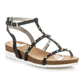 Sandale cu pană KYLIE negru 1