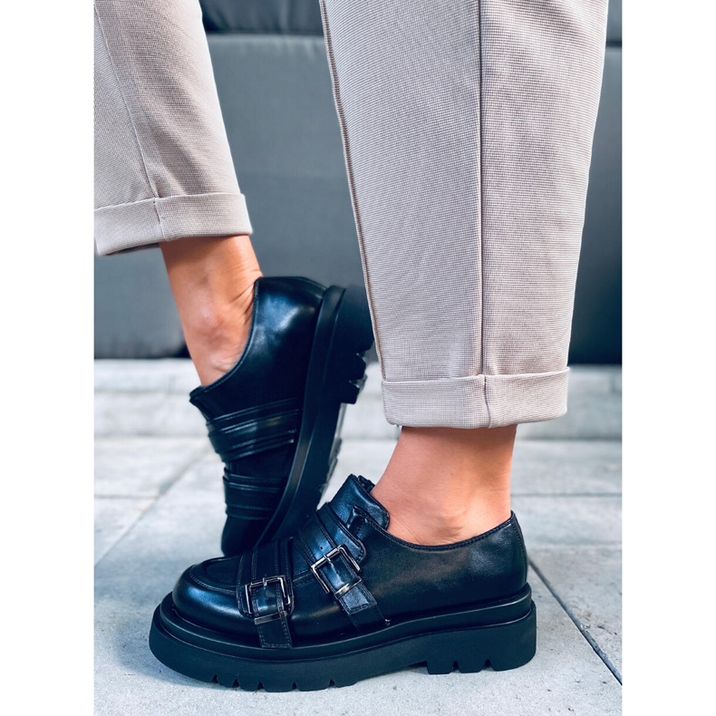 Mocasini de dama Atena Black negru 1