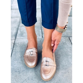 Mocasini de dama Alma Gold de aur 2