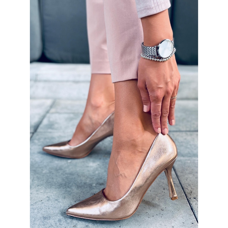 Tocuri înalte pentru femei Aurora Champagne roz 1