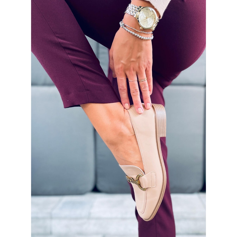 Mocasini de dama Jonna Khaki bej 1