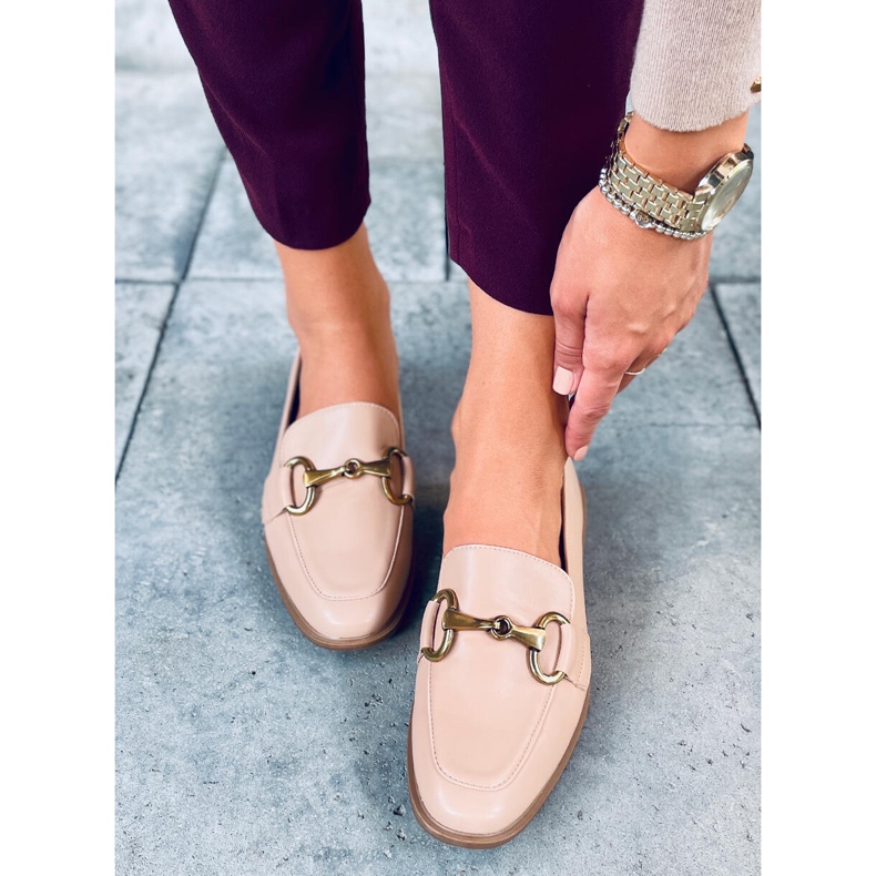 Mocasini de dama Jonna Khaki bej 2