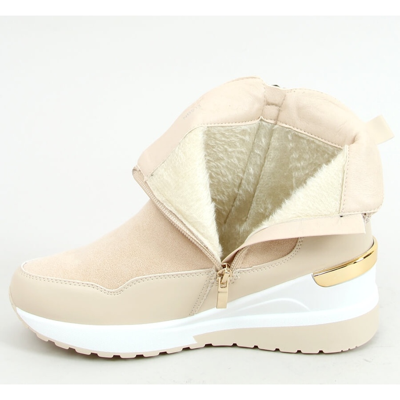 Cizme pe talpa sportivă Zazul Beige bej 1 Cizme pe talpa sportivă Zazul Beige bej 1