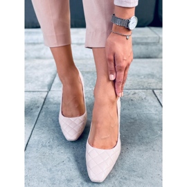 Stiletto damă matlasate Modi Beige bej 4