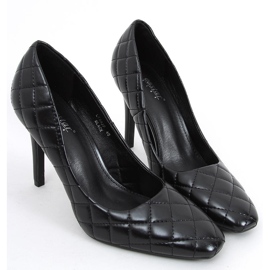 Tocuri înalte damă Modi Black matlasate negru 1