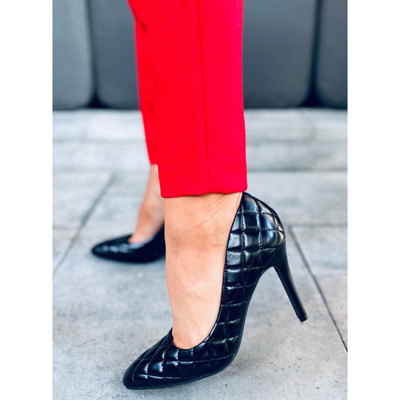 Tocuri înalte damă Modi Black matlasate negru 2