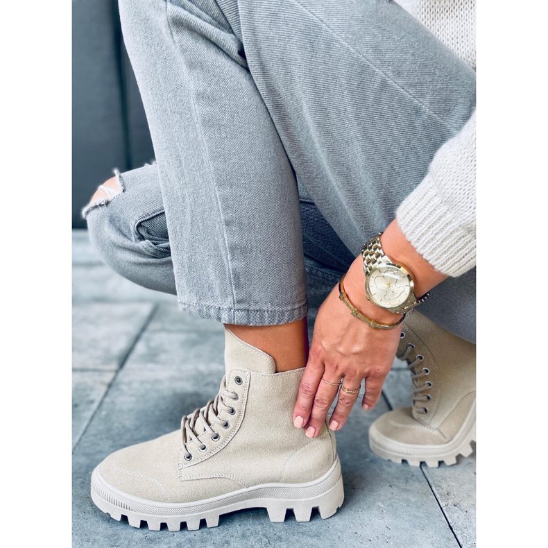 Tenisi de trekking pentru glezna Mariko Beige bej 1