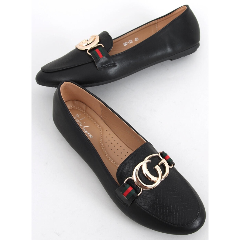 Mocasini de dama Crystal Black negru 2