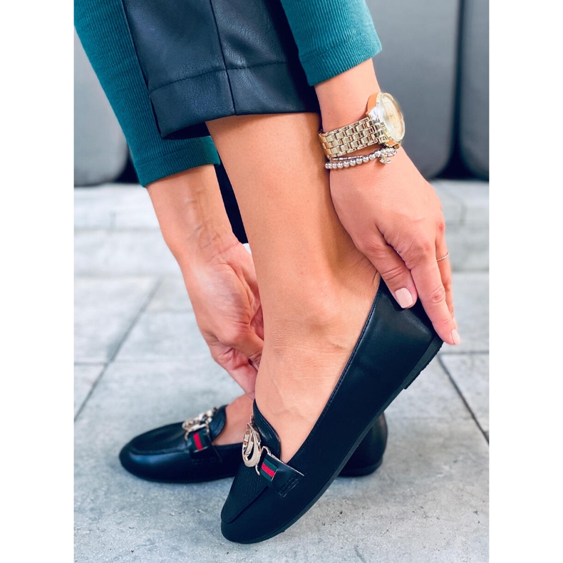 Mocasini de dama Crystal Black negru 1