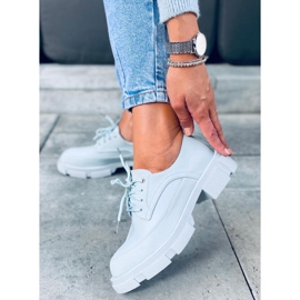 Mocasini cu talpa inalta Unna Blue albastru 1