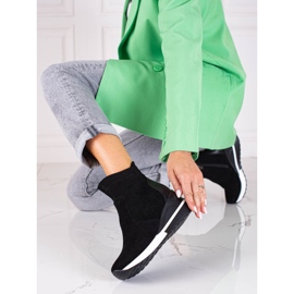 Cizme sport de dama Vinceza pe platforma neagra negru 2