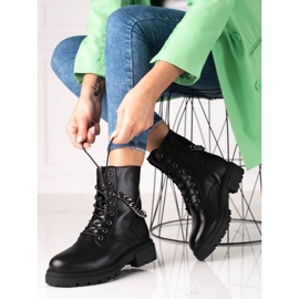 Genți negre de damă cu un lanț Shelovet pe o platformă groasă negru 1