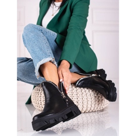 Cizme de dama Shelovet negre cu fermoar inchis negru 2