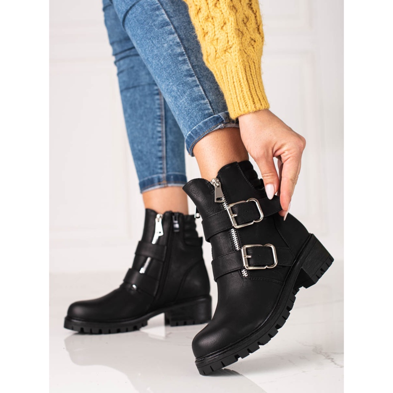 Genți de damă Shelovet negre cu fermoare negru 1