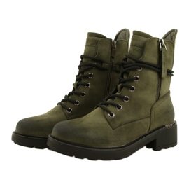 Evento Cizme Înalte Cu Fermoar Verde 21BT35-4226 2