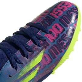 Ghete de fotbal Adidas X Speedflow Messi.3 Tf Jr FY6904 bleumarin, violet, albastru, multicolor albastru 2