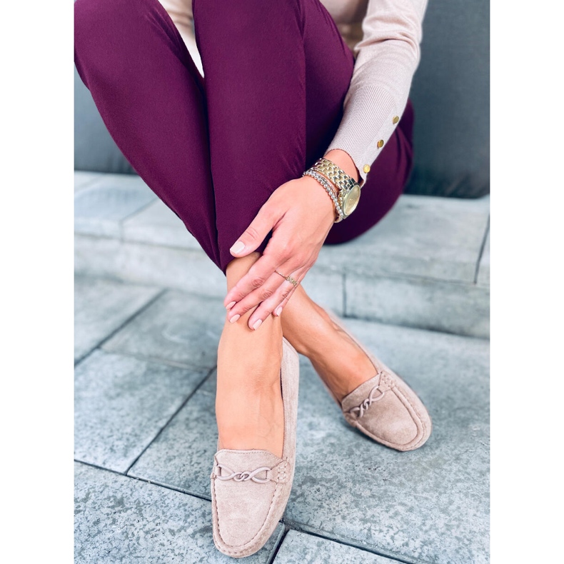 Mocasini de damă Saga Khaki bej 1