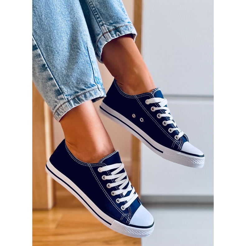Adidași clasici de damă Basic D.BLUE albastru 1