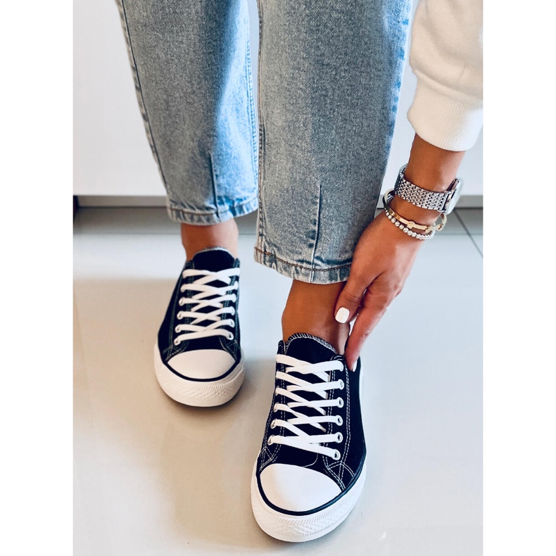 Adidași clasici de damă Basic Black negru 2