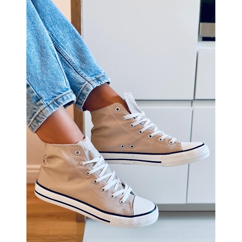 Adidași din pânză Jude Khaki glezna bej 2