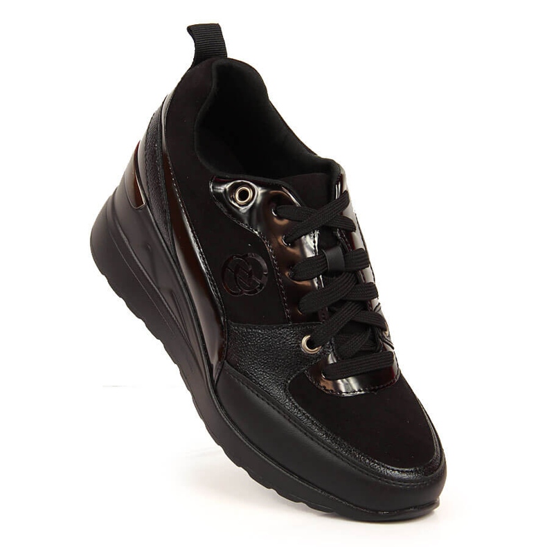 Pantofi damă cu șireturi eVento negru 2