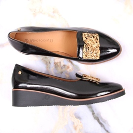 Pantofi lăcuiți, pane slip-on, Potocki negru 3
