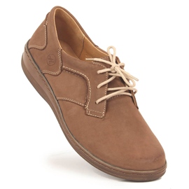 Pantofi confortabili de dama din piele in bej Helios 715 1