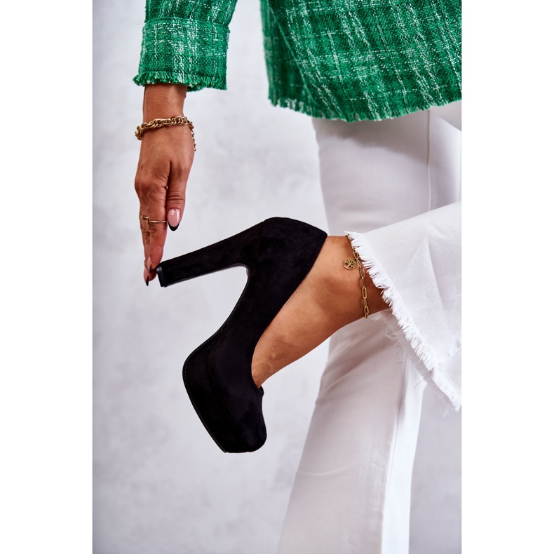 WS1 Pompi clasici din piele intoarsa pe toc Negru Soro 2 WS1 Pompi clasici din piele intoarsa pe toc Negru Soro 2