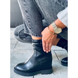 Cizme pe o pană ascunsă Luanda Black negru 1