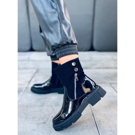 Cizme lăcuite negre Unni negru 1