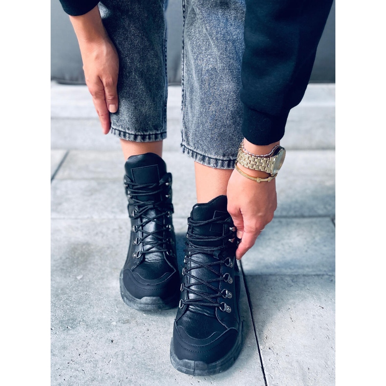 Pantofi sport înalți Brita Black negru 2