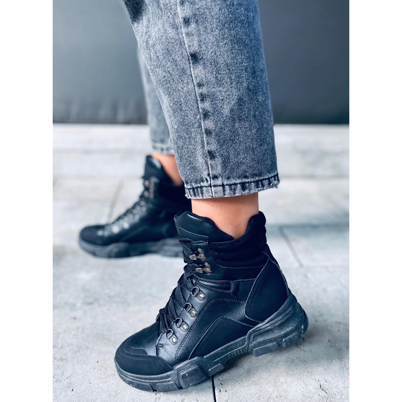 Pantofi sport înalți Brita Black negru 1