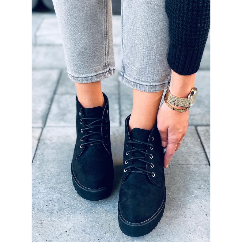 Pantofi cu șireturi Fillo Black negru 1