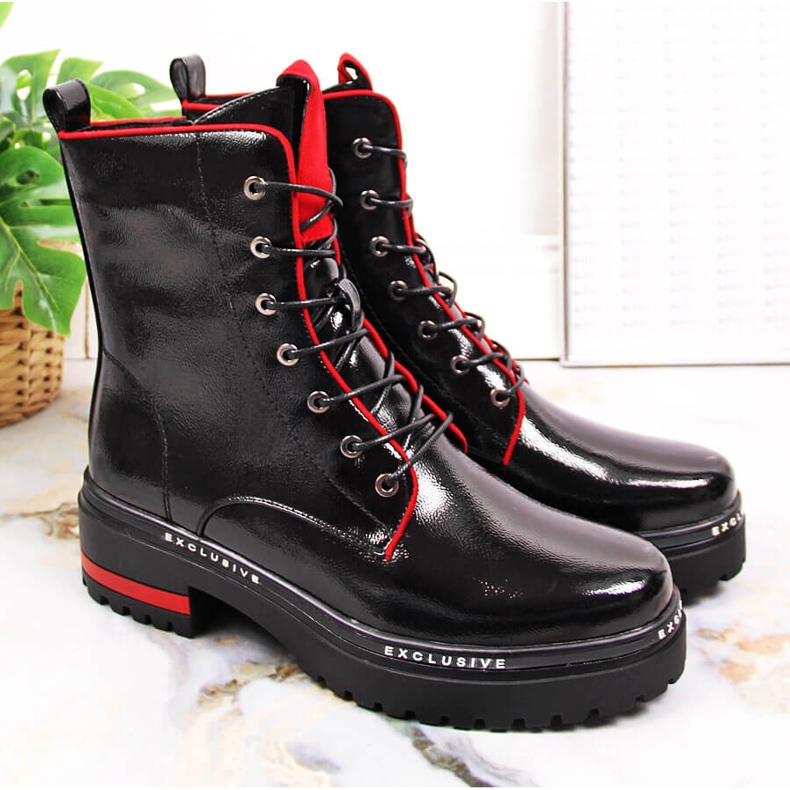 Muncitori Filippo negru lăcuit și izolat pentru femei 2