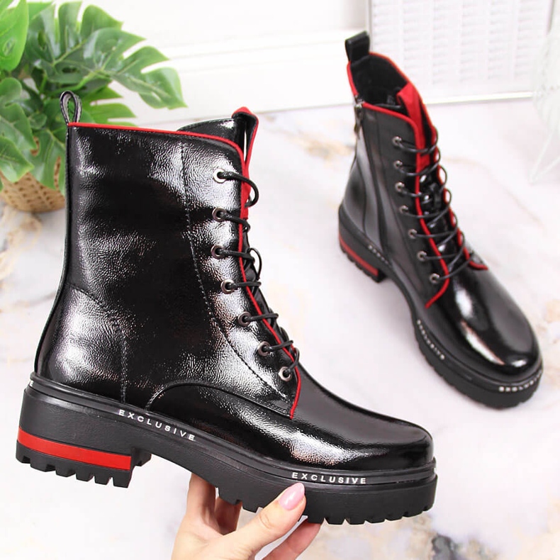 Muncitori Filippo negru lăcuit și izolat pentru femei 1