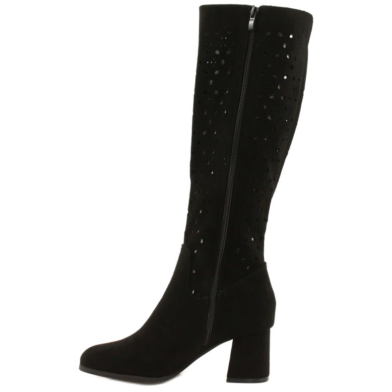 M.Daszyński Cizme Ajurate Pe O Bară Neagră SA156-10 negru 1