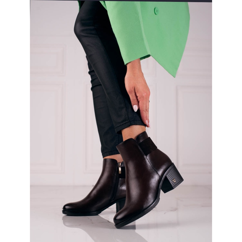 W. Potocki Cizme clasice de dama maro de la Potocki 1