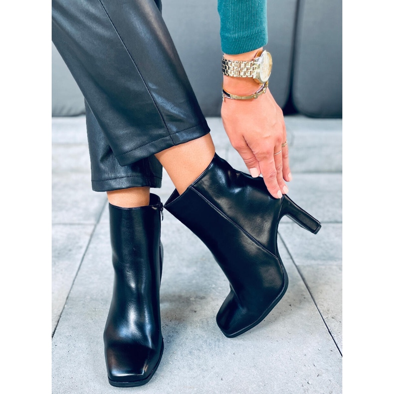 Tocuri înalte Madison Black Pu negru 2