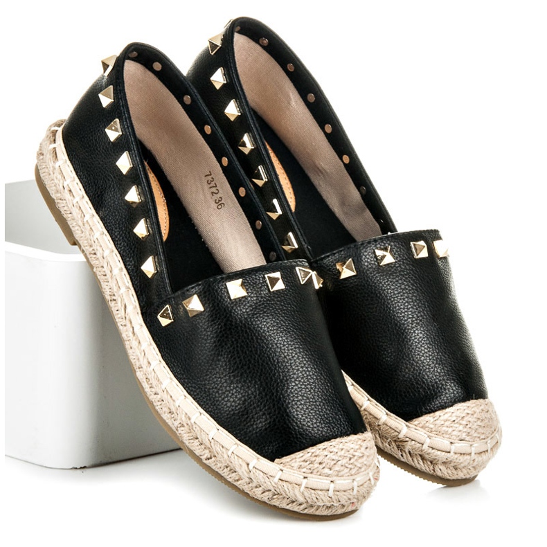 Espadrile cu crampoane negru 1