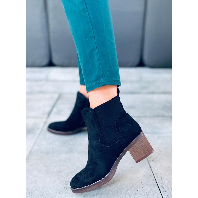 Fill Cizme negre cu toc lat negru 1