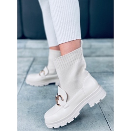 Șosetă de culoare bej bej 1