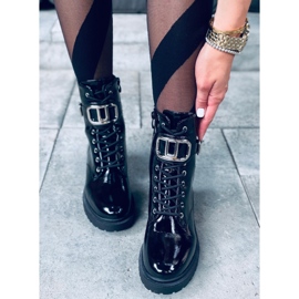 Cizme lăcuite Mila BREVET (NEGRU) 2