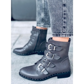 Cizme cu catarame Punto Grey gri 1