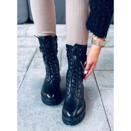 Lucrători cu șireturi Lauma Black negru 5