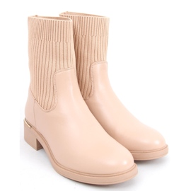 BM Botine superioare sock Sendi Nude bej 4