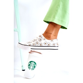 PS1 Pantofi de damă cu flori albe Janey 1