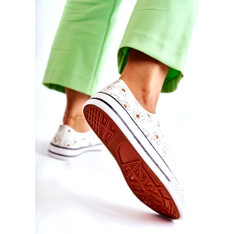 PS1 Pantofi de damă cu flori albe Janey 4