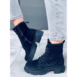 BM Muncitori Dazy Black din piele intoarsa negru 1