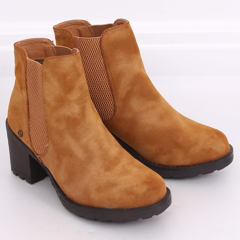 Cizme chelsea cu toc inalt Balea Camel maro 2 Cizme chelsea cu toc inalt Balea Camel maro 2