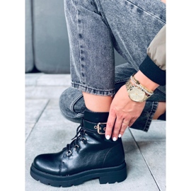 Pomona Cizme militare negre negru 1